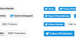 Nouveau design pour les boutons de partage de Twitter (flat design)