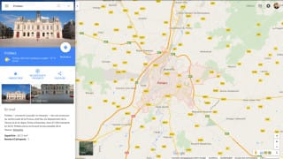 Poitiers dans le nouveau design de Google Maps (10/2015)