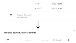 Ajouter des heures d'ouverture exceptionnelles dans Google My Business