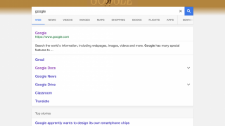 Nouvelle interface graphique de Google Search sur tablette - SERP