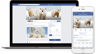 Nouvel espace pour effectuer des dons sur Facebook pour les causes à but non lucratif