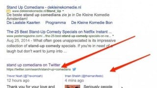 Google indexe des résultats de recherche de Twitter dans les SERP ?