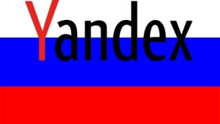 Drapeau russe et moteur de recherche Yandex