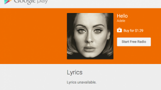 Paroles de "Hello" d'Adèle supprimée après le vol de contenus de Google chez MetroLyrics