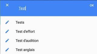 Suggestions d'événement en auto-complétion dans Google Agenda