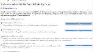 Notifications pour AMP dans la Google Search Console