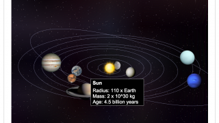 Déplacez-vous dans un système solaire interactif sur Bing