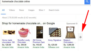 Carousel défilant au-dessus des SERP pour Google Shopping et Adwords