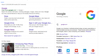 Ajout d'un bouton de partage dans le Knowledge Graph de Google