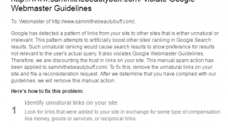 Google pénalise les liens sortants factives, payants ou spammy