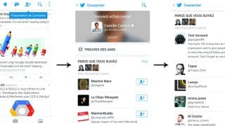 Twitter et son Connect Tab dans l'application mobile Android