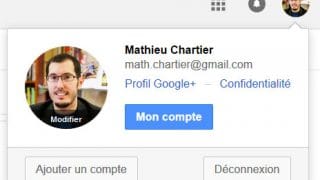 Suppression du nom de l'utilisateur dans la Google bar