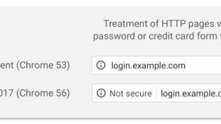 Label de site non sécurisé en HTTP dans Google Chrome en 2017