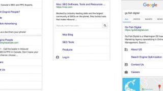 Google teste des icônes dans les sitelinks sur mobile