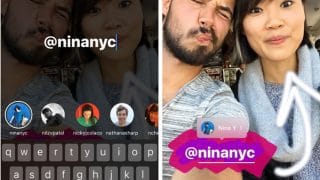 Mentions dans les Stories d'Instagram