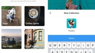 Instagram autorise l'enregistrement de photos et vidéos dans des collections privées