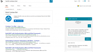 Bing Contoso Bot, un ChatBot personnalisable avec le Microsoft Bot Framework pour les entreprises