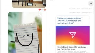 Instagram Direct ajoute des liens et l'orientation des vidéos et photos automatique.