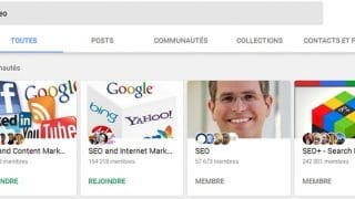 Filtres de recherche dans Google+