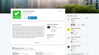 Salary Insights dans le réseau social Linkedin