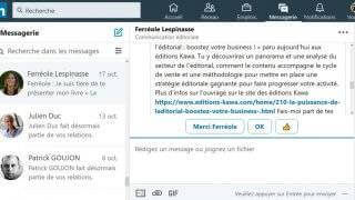 Ajout du bouton "Gif" pour ajouter des gifs animés dans la messagerie de Linkedin