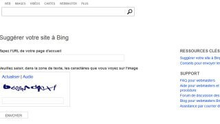 Ancienne soumission d'URL anonyme de Bing, désormais supprimée