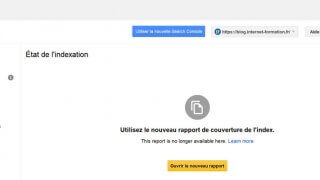 Transfert de rapports de l'ancienne Search Console vers la nouvelle Google Search Console