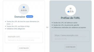 Création d'une propriété ou d'un domaine dans la nouvelle Google Search Console