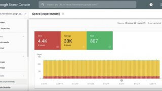 Nouveau rapport Speed Report dans la Google Search Console