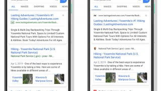Nouveau design pour les SERP de Google mobile