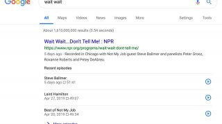 Podcasts affichés dans les SERP de Google sur ordinateur