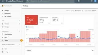 Rapport d'améliorations pour les données structurées sur les vidéos dans la Google Search Console