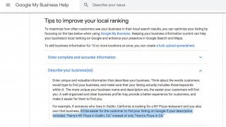 Documentation SEO local Google My Business