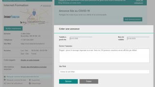 Bing Places permet d'afficher des messages pour le Covid-19