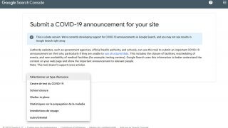 Faites une annonce dans Google pour le COVID-19 via la Google Search Console