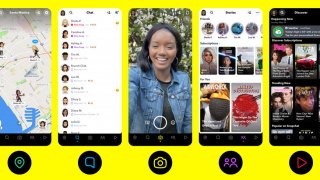 Menu d'actions dans Snapchat