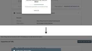Demande d'indexation réparée dans la Google Search Console